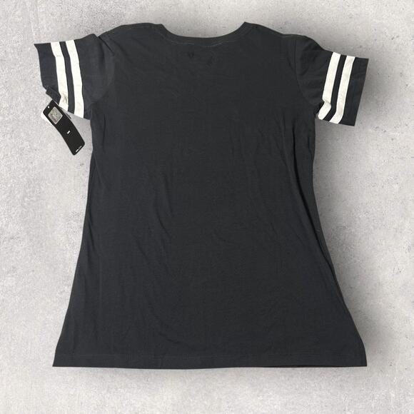 NFL Team Apparel Shirt Women Large Black Vikings Football Graphic Tee New - Picture 2 of 5